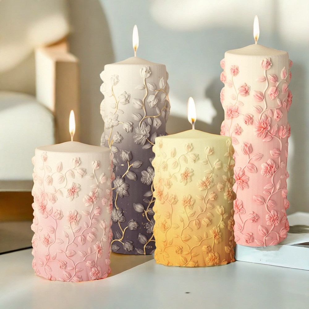Kwiatowa winorośl Relief stożk – Candle Making Vinings recenzja i cena